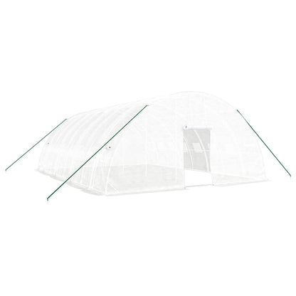 Serra con Telaio in Acciaio Bianco 48 mÃ‚Â² 8x6x2,85 m