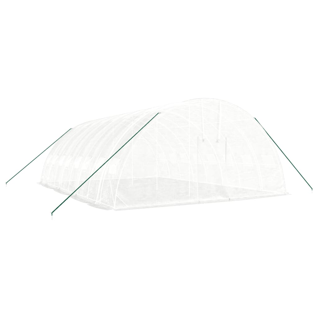 Serra con Telaio in Acciaio Bianco 48 mÃ‚Â² 8x6x2,85 m