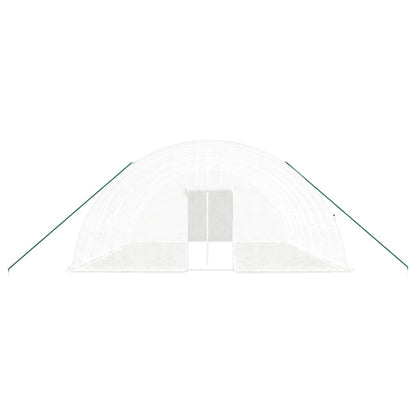 Serra con Telaio in Acciaio Bianco 48 mÃ‚Â² 8x6x2,85 m