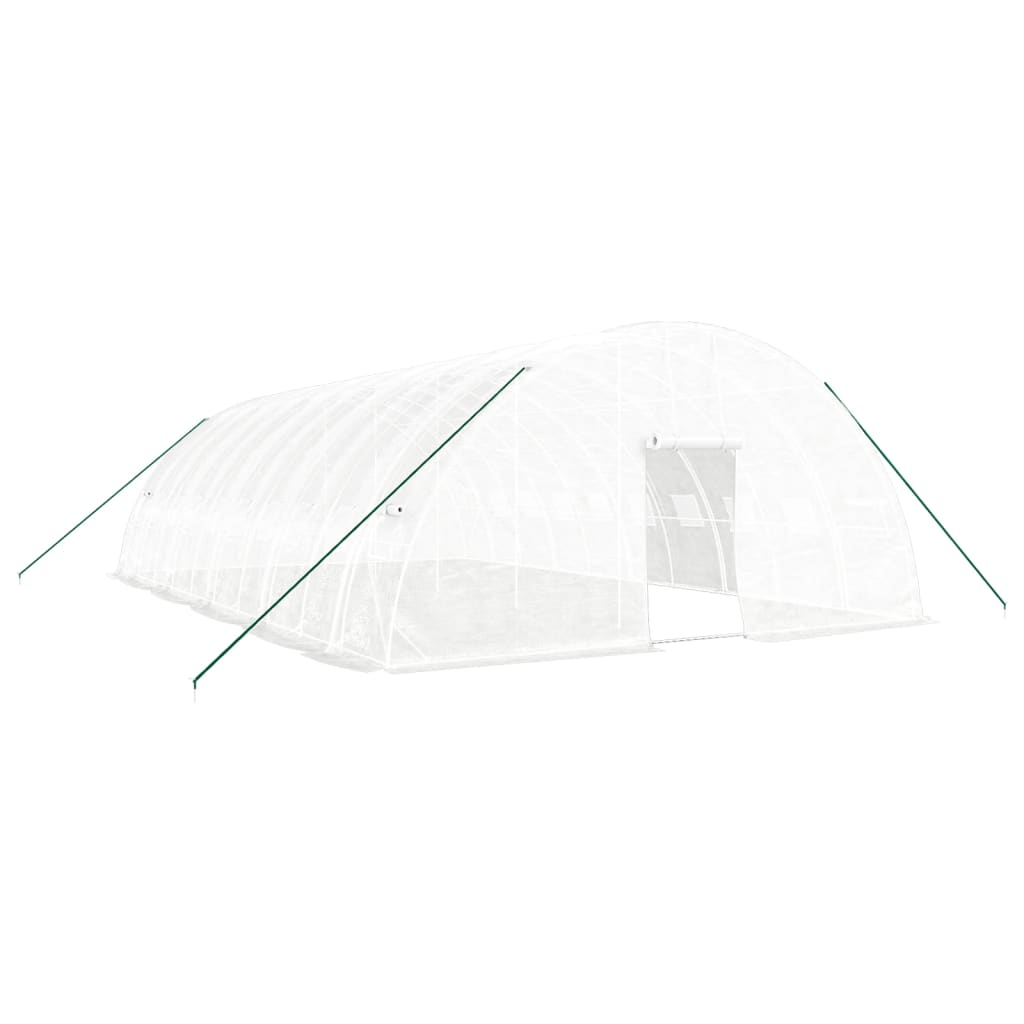 Serra con Telaio in Acciaio Bianco 60 mÃ‚Â² 10x6x2,85 m
