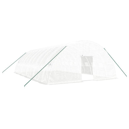 Serra con Telaio in Acciaio Bianco 60 mÃ‚Â² 10x6x2,85 m