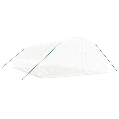 Serra con Telaio in Acciaio Bianco 60 mÃ‚Â² 10x6x2,85 m