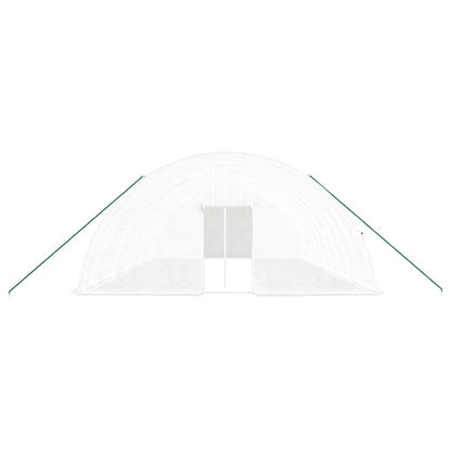 Serra con Telaio in Acciaio Bianco 60 mÃ‚Â² 10x6x2,85 m