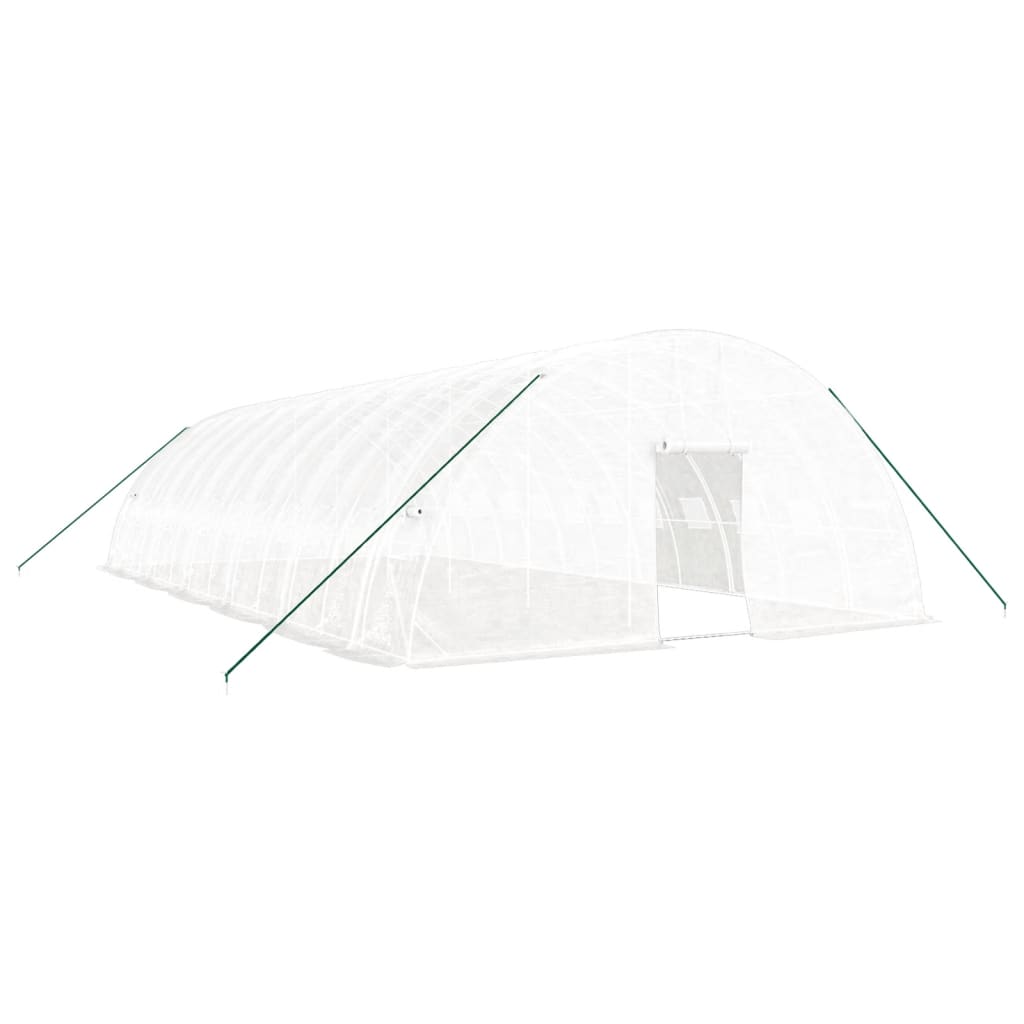 Serra con Telaio in Acciaio Bianco 72 mÃ‚Â² 12x6x2,85 m