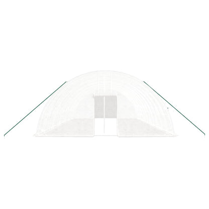 Serra con Telaio in Acciaio Bianco 72 mÃ‚Â² 12x6x2,85 m
