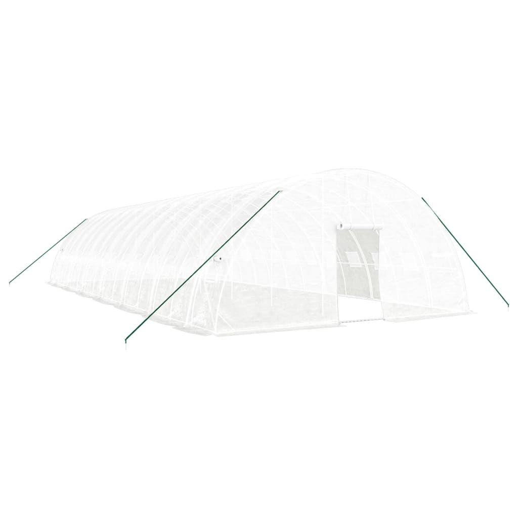 Serra con Telaio in Acciaio Bianco 84 mÃ‚Â² 14x6x2,85 m