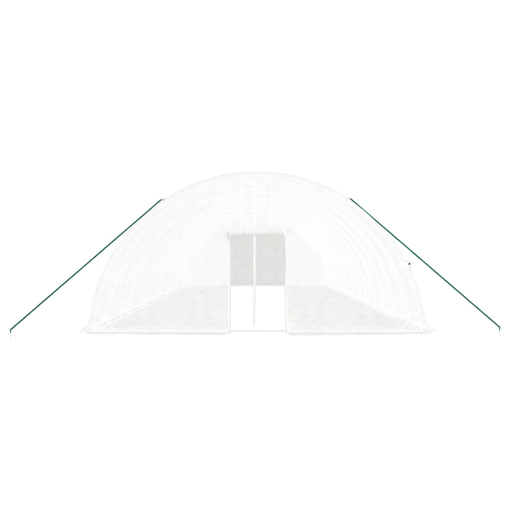 Serra con Telaio in Acciaio Bianco 84 mÃ‚Â² 14x6x2,85 m