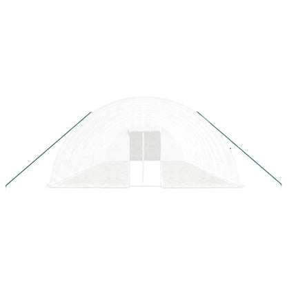 Serra con Telaio in Acciaio Bianco 84 mÃ‚Â² 14x6x2,85 m