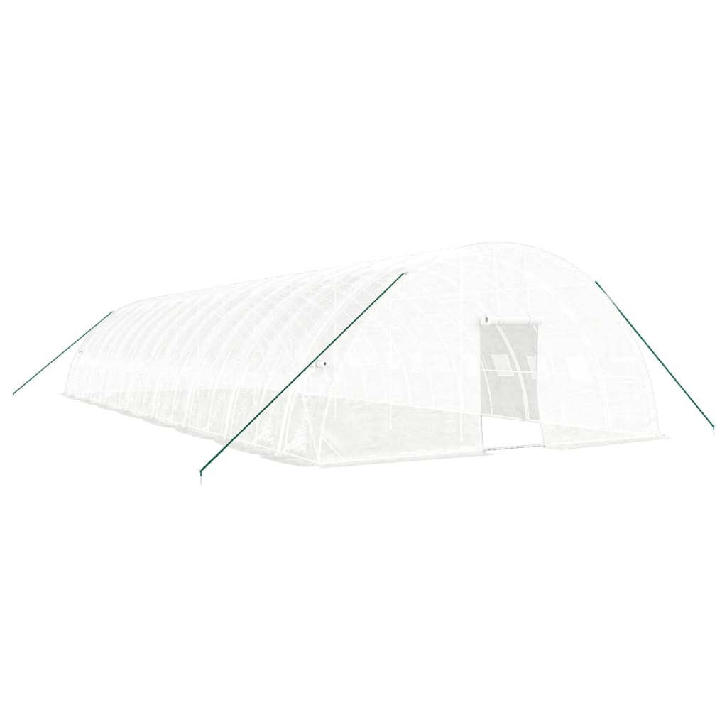 Serra con Telaio in Acciaio Bianco 96 mÃ‚Â² 16x6x2,85 m