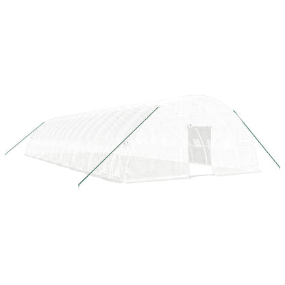 Serra con Telaio in Acciaio Bianco 96 mÃ‚Â² 16x6x2,85 m