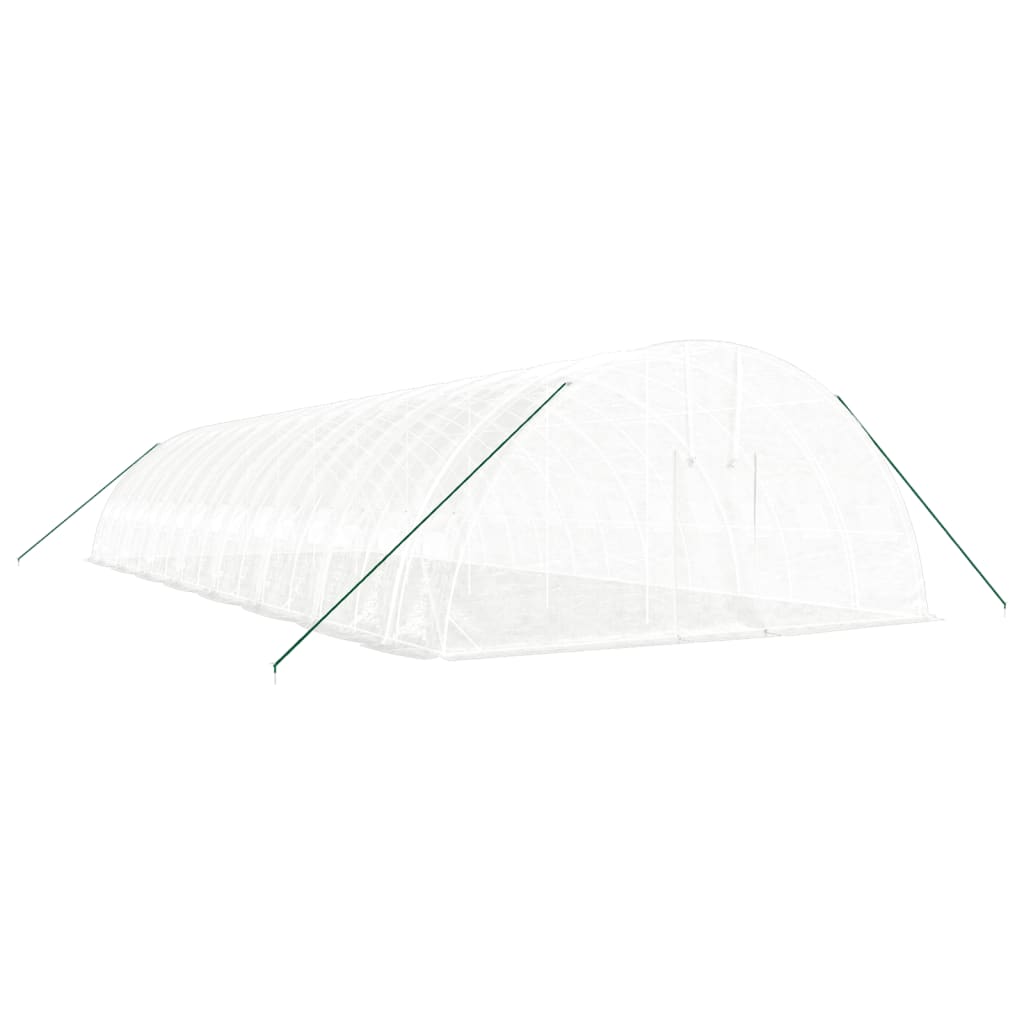 Serra con Telaio in Acciaio Bianco 96 mÃ‚Â² 16x6x2,85 m