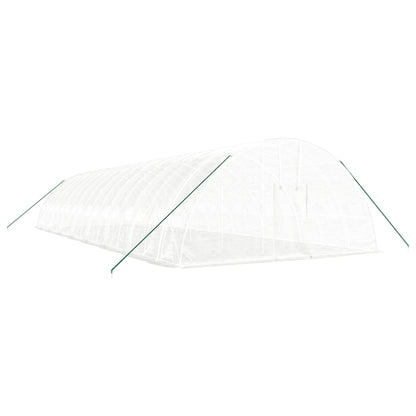 Serra con Telaio in Acciaio Bianco 96 mÃ‚Â² 16x6x2,85 m