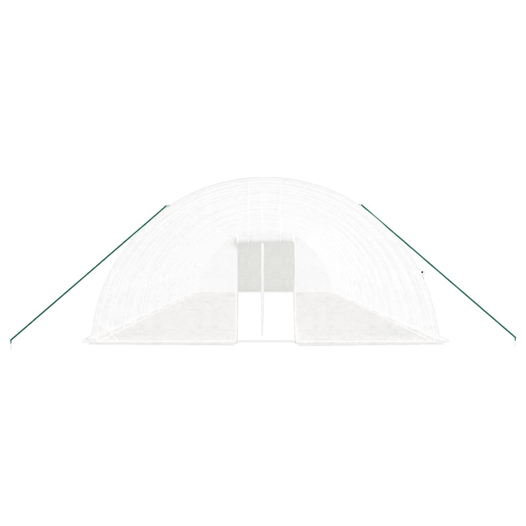 Serra con Telaio in Acciaio Bianco 96 mÃ‚Â² 16x6x2,85 m