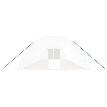 Serra con Telaio in Acciaio Bianco 96 mÃ‚Â² 16x6x2,85 m