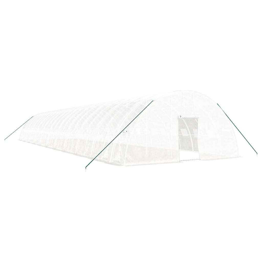 Serra con Telaio in Acciaio Bianco 132 mÃ‚Â² 22x6x2,85 m