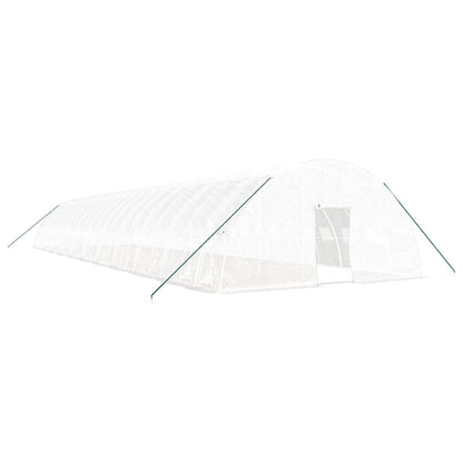 Serra con Telaio in Acciaio Bianco 132 mÃ‚Â² 22x6x2,85 m