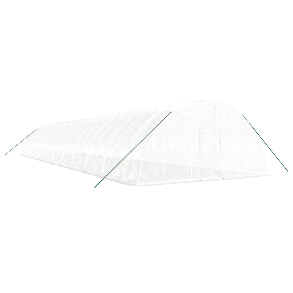 Serra con Telaio in Acciaio Bianco 132 mÃ‚Â² 22x6x2,85 m