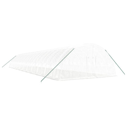 Serra con Telaio in Acciaio Bianco 132 mÃ‚Â² 22x6x2,85 m