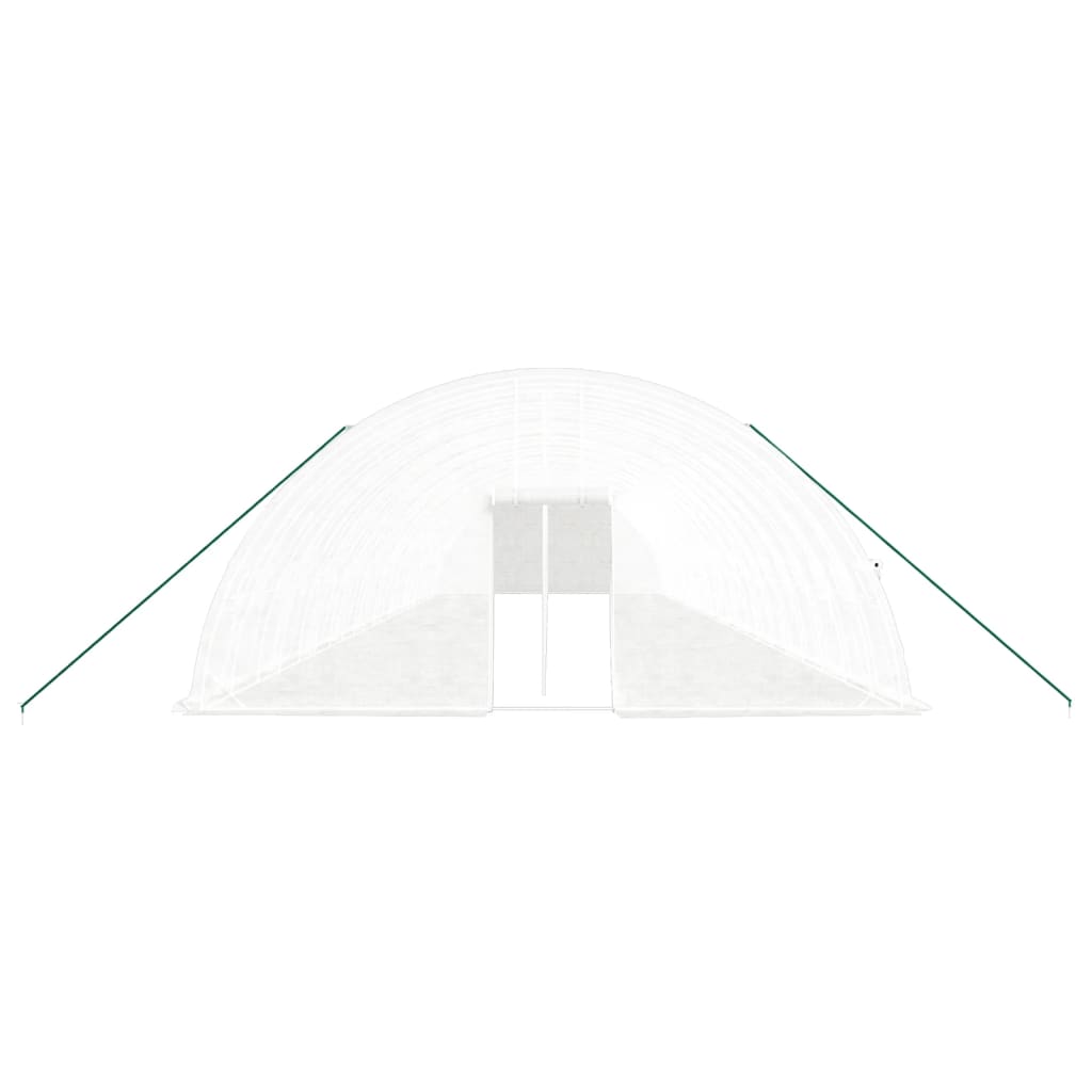 Serra con Telaio in Acciaio Bianco 132 mÃ‚Â² 22x6x2,85 m