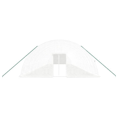 Serra con Telaio in Acciaio Bianco 132 mÃ‚Â² 22x6x2,85 m