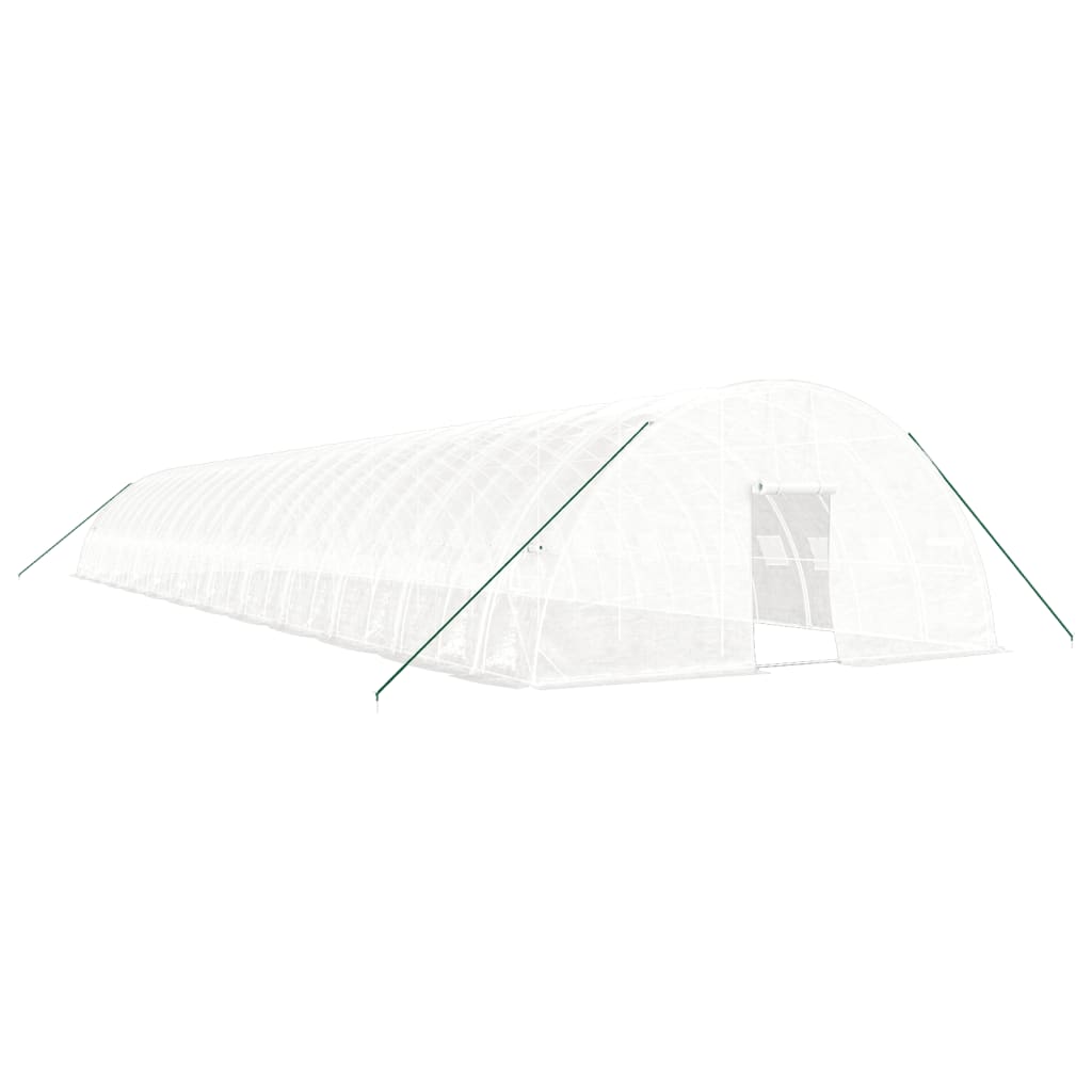 Serra con Telaio in Acciaio Bianco 144 mÃ‚Â² 24x6x2,85 m