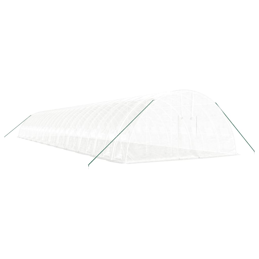 Serra con Telaio in Acciaio Bianco 144 mÃ‚Â² 24x6x2,85 m