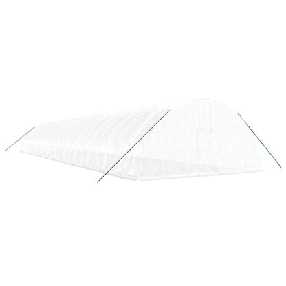 Serra con Telaio in Acciaio Bianco 144 mÃ‚Â² 24x6x2,85 m