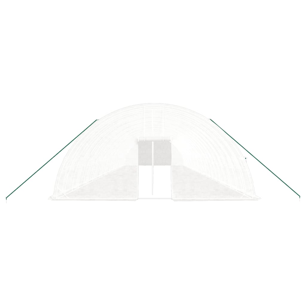 Serra con Telaio in Acciaio Bianco 144 mÃ‚Â² 24x6x2,85 m