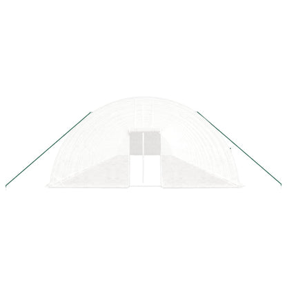 Serra con Telaio in Acciaio Bianco 144 mÃ‚Â² 24x6x2,85 m