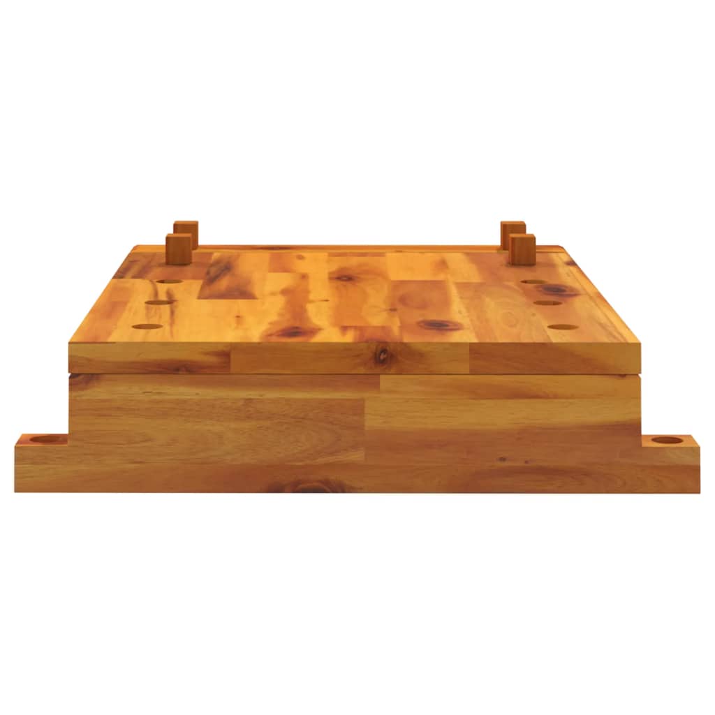 Banco da Lavoro con Morsa 52x44x9,5 cm Legno Massello di Acacia