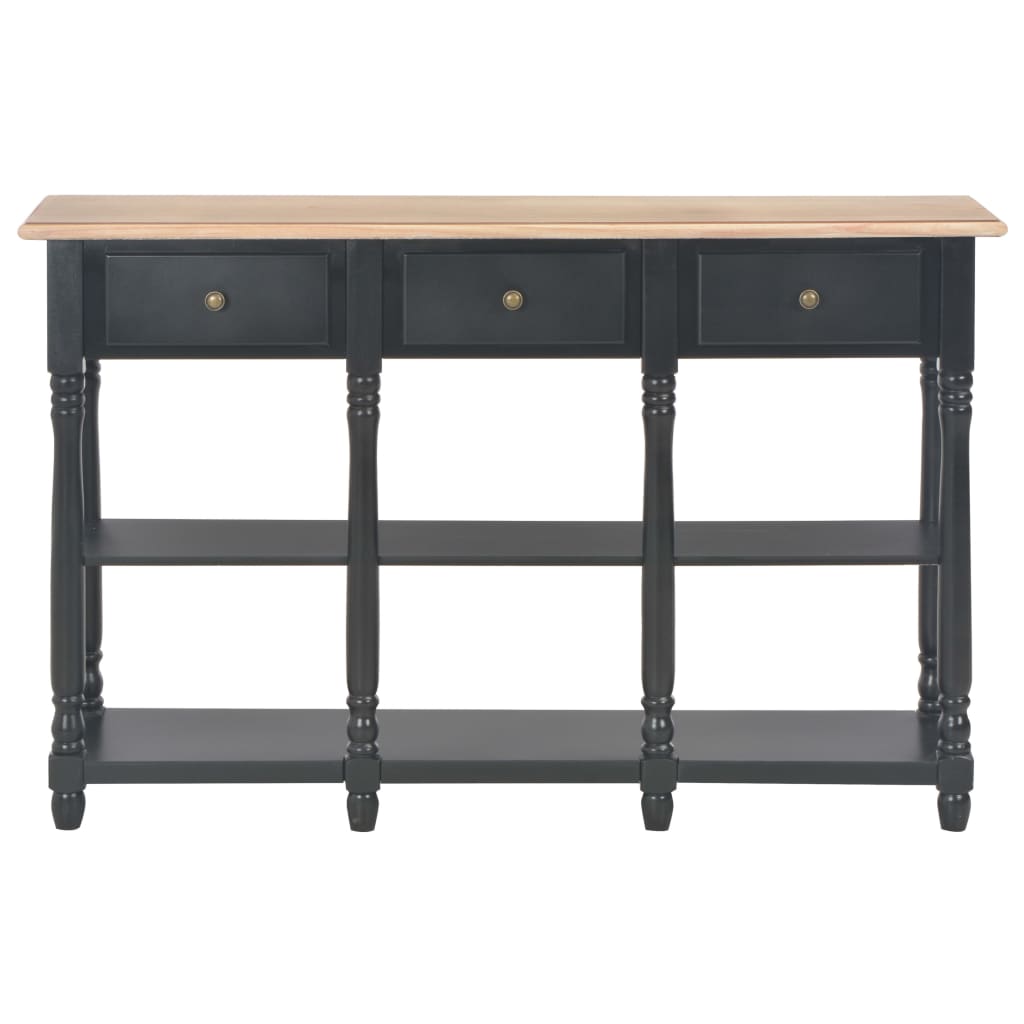Tavolo Consolle Nero 110x30x76 cm in Legno Multistrato