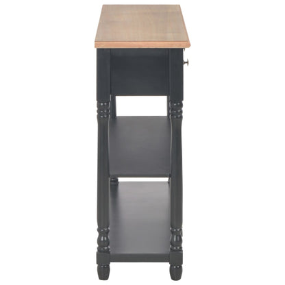 Tavolo Consolle Nero 110x30x76 cm in Legno Multistrato