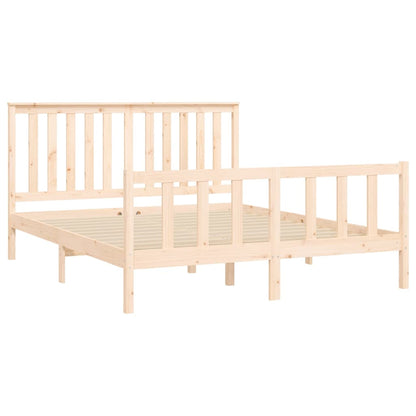Giroletto con Testiera 150x200cm Legno Massello Pino King