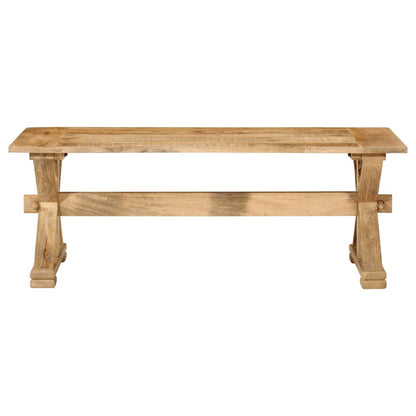 Tavolino da Salotto 110x52x40 cm in Legno Massello di Mango