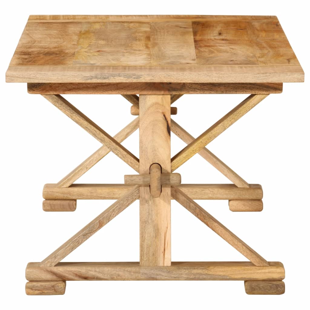 Tavolino da Salotto 110x52x40 cm in Legno Massello di Mango
