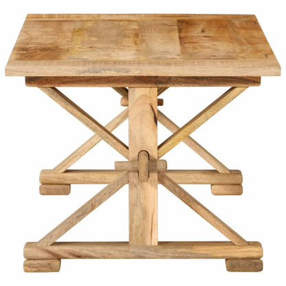 Tavolino da Salotto 110x52x40 cm in Legno Massello di Mango