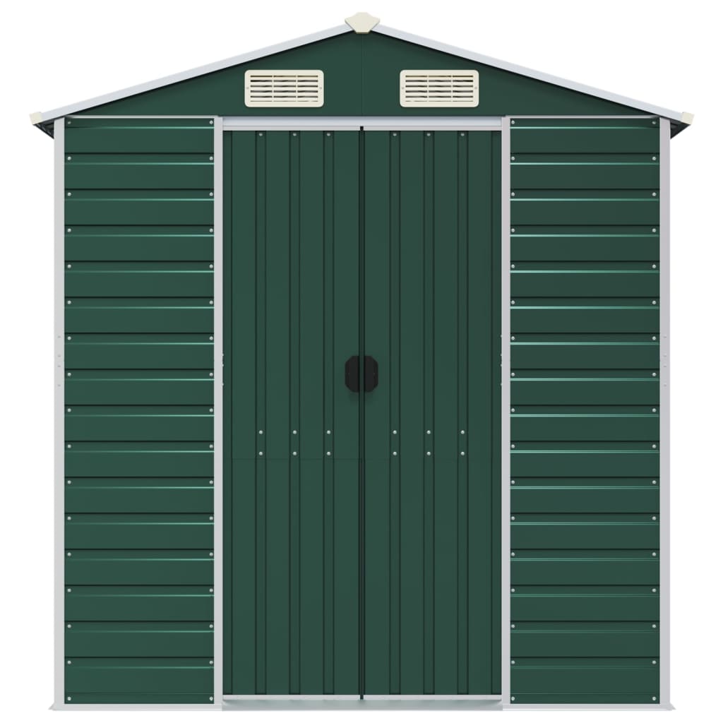 Capanno da Giardino Verde 191x215x198 cm in Acciaio Zincato
