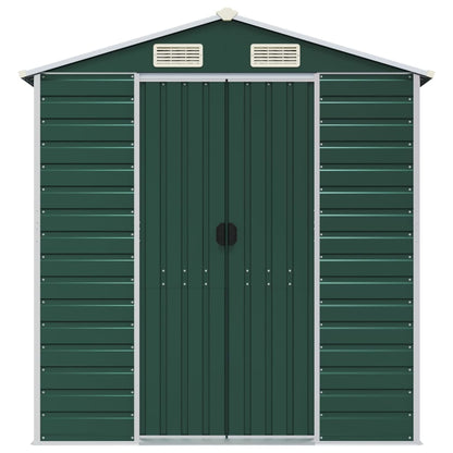 Capanno da Giardino Verde 191x215x198 cm in Acciaio Zincato