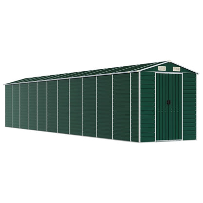 Capanno da Giardino Verde 191x980x198 cm in Acciaio Zincato