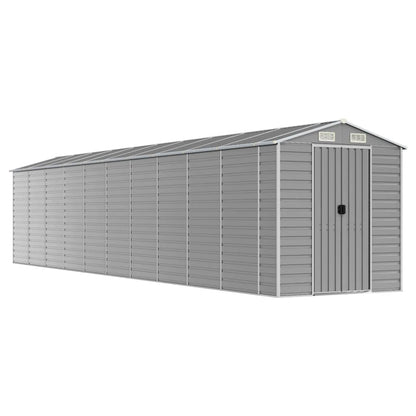 Capanno da Giardino Grigio Chiaro 191x895x198cm Acciaio Zincato