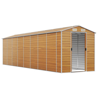 Capanno Giardino Marrone Chiaro 191x725x198cm Acciaio Zincato