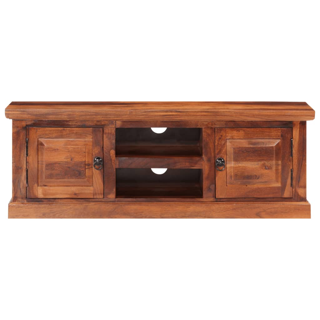 Mobile TV con Ante 112x30x40 cm in Legno Massello di Acacia