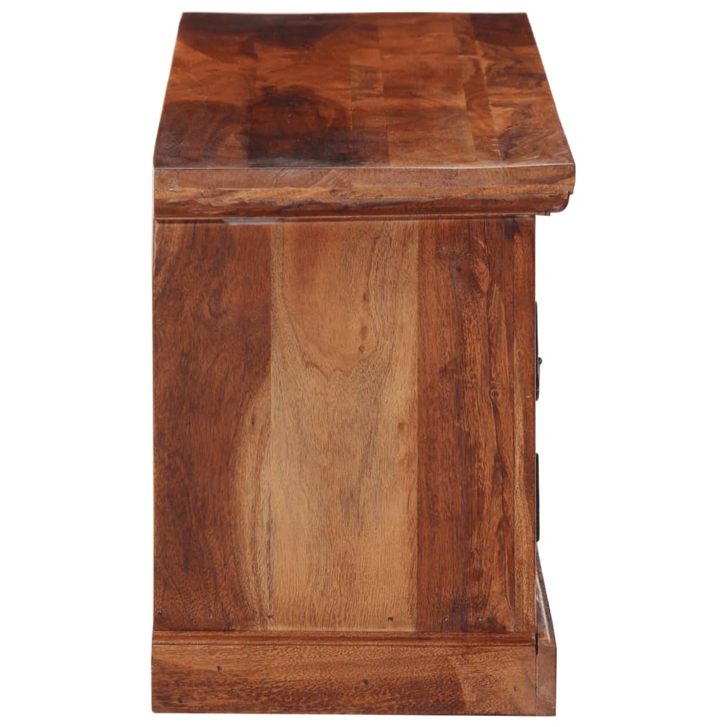 Mobile TV con Ante 112x30x40 cm in Legno Massello di Acacia