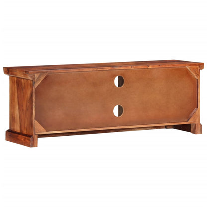 Mobile TV con Ante 112x30x40 cm in Legno Massello di Acacia