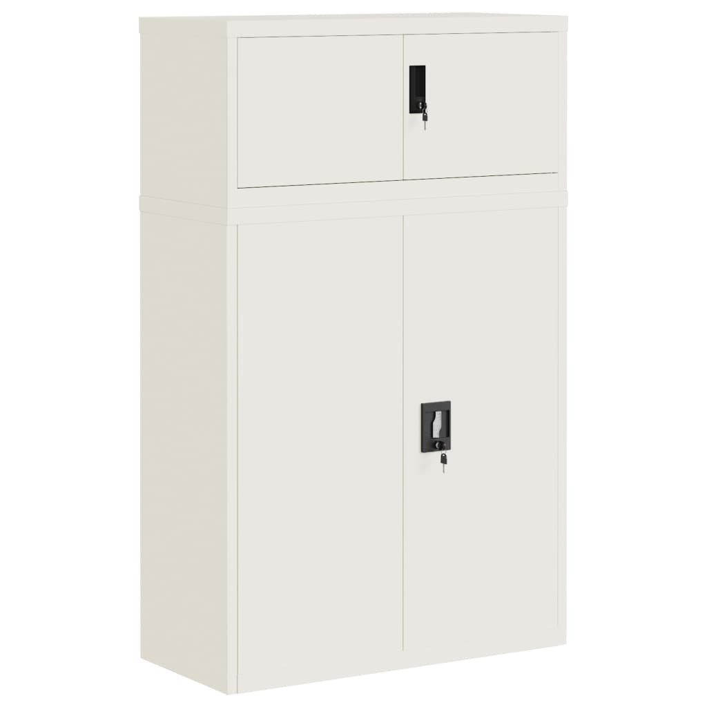 Armadio Classificatore Bianco 90x40x145 cm in Acciaio