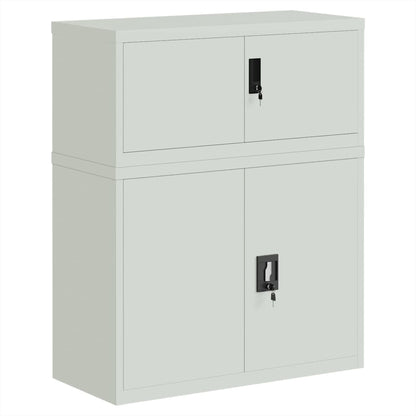 Armadio Classificatore Grigio Chiaro 90x40x110 cm in Acciaio