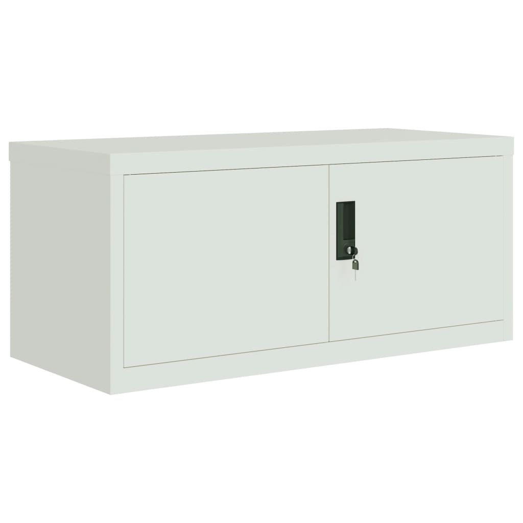Armadio Classificatore Grigio Chiaro 90x40x130 cm in Acciaio