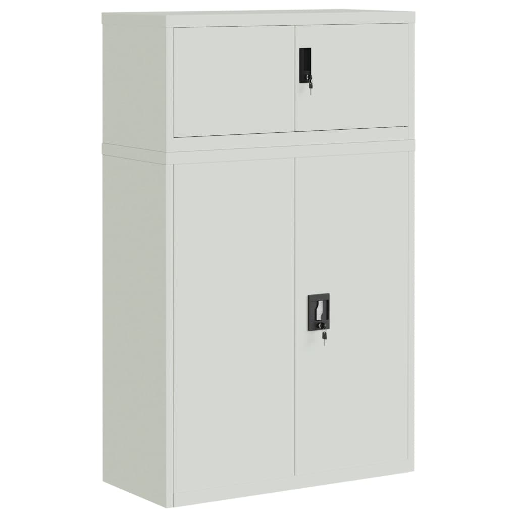 Armadio Classificatore Grigio Chiaro 90x40x145 cm in Acciaio