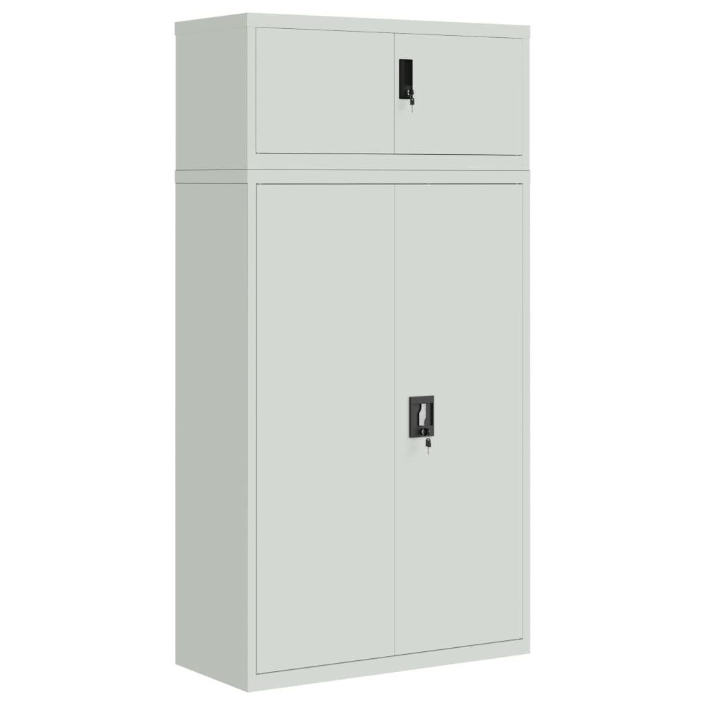 Armadio Classificatore Grigio Chiaro 90x40x180 cm in Acciaio