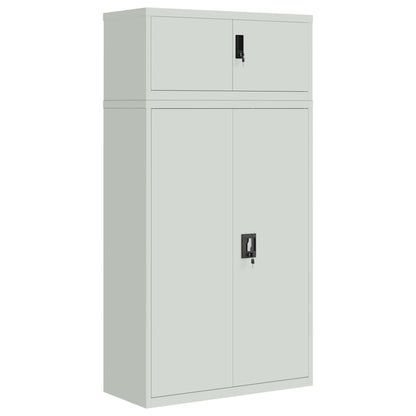Armadio Classificatore Grigio Chiaro 90x40x180 cm in Acciaio